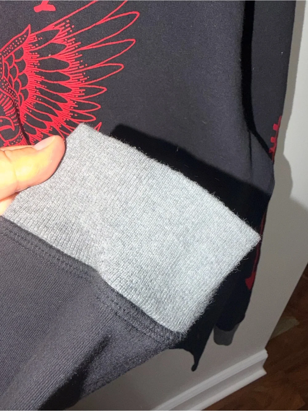 Levi's Black Sweatshirt with Red Eagle Graphic